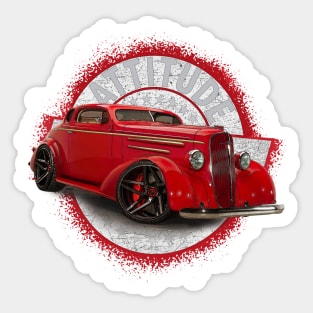 Attitude - 1936 Chevy Street Rod Sticker